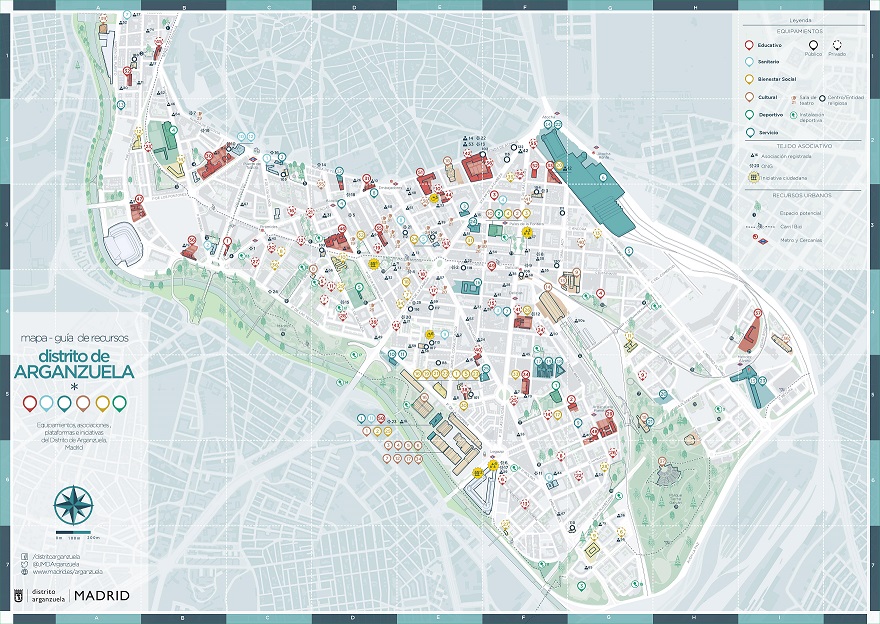 distrito arganzuela madrid mapa Mapa guía con todos los recursos disponibles para conocer el 