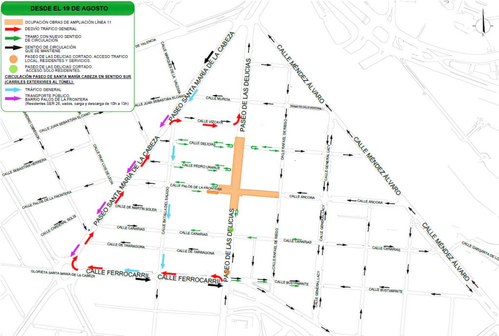 Itinerarios alternativos de tráfico en zona de Palos de la Frontera