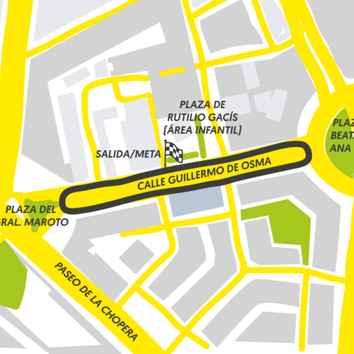 Ruta de la carrera infantil Melonera