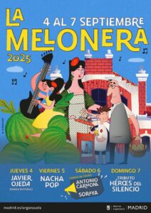 Cartel de las fiestas de La Melonera 2025, en Madrid.