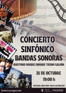 Cartel concierto sinfónico bandas sonoras