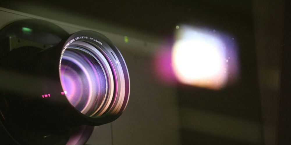 proyector de la Semana del cortometraje de Arganzuela