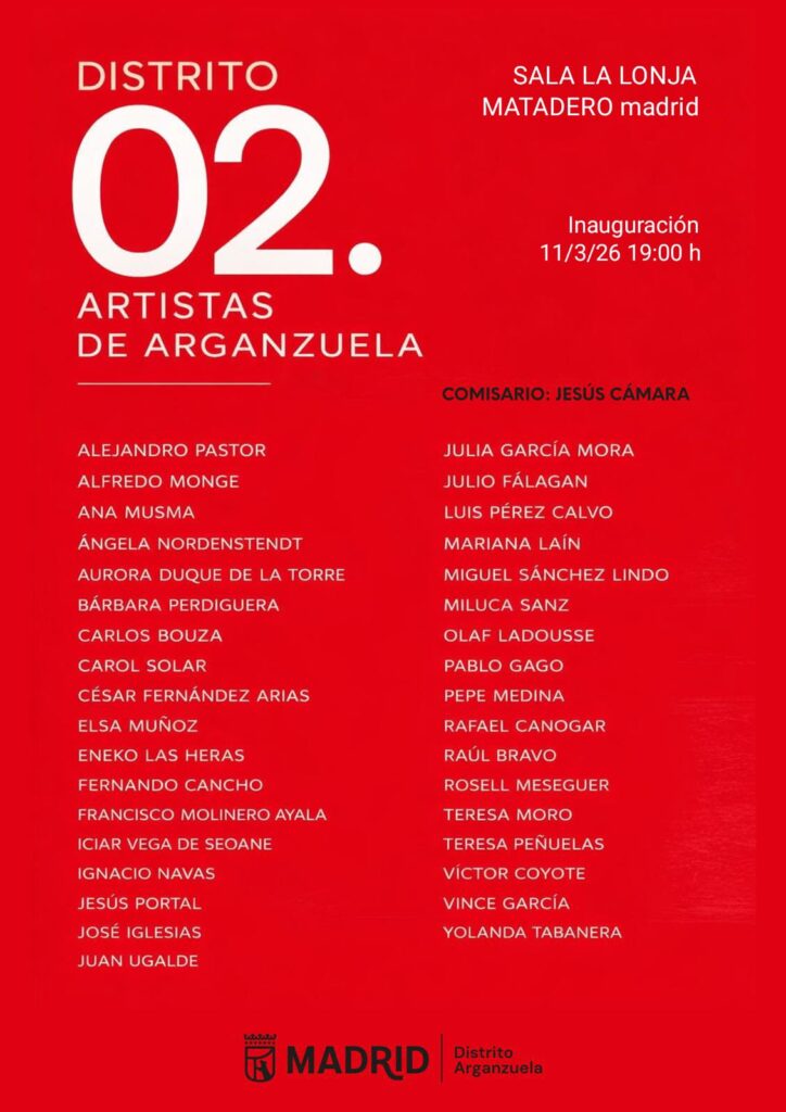 Cartel de la exposición 'Artistas de Arganzuela'
