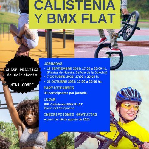 Cartel jornada calistenia y BMX Flat