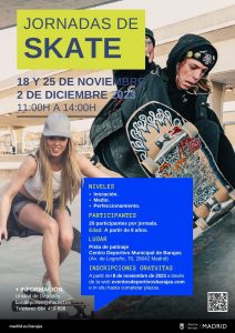 Cartel de las nuevas jornadas de skate en Barajas