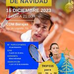 Cartel Torneo de Tenis de Navidad de Barajas