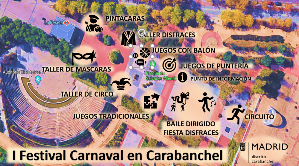 Quien lento Adentro Máscaras y disfraces toman el parque Salvador Allende a ritmo de Carnaval –  Carabanchel
