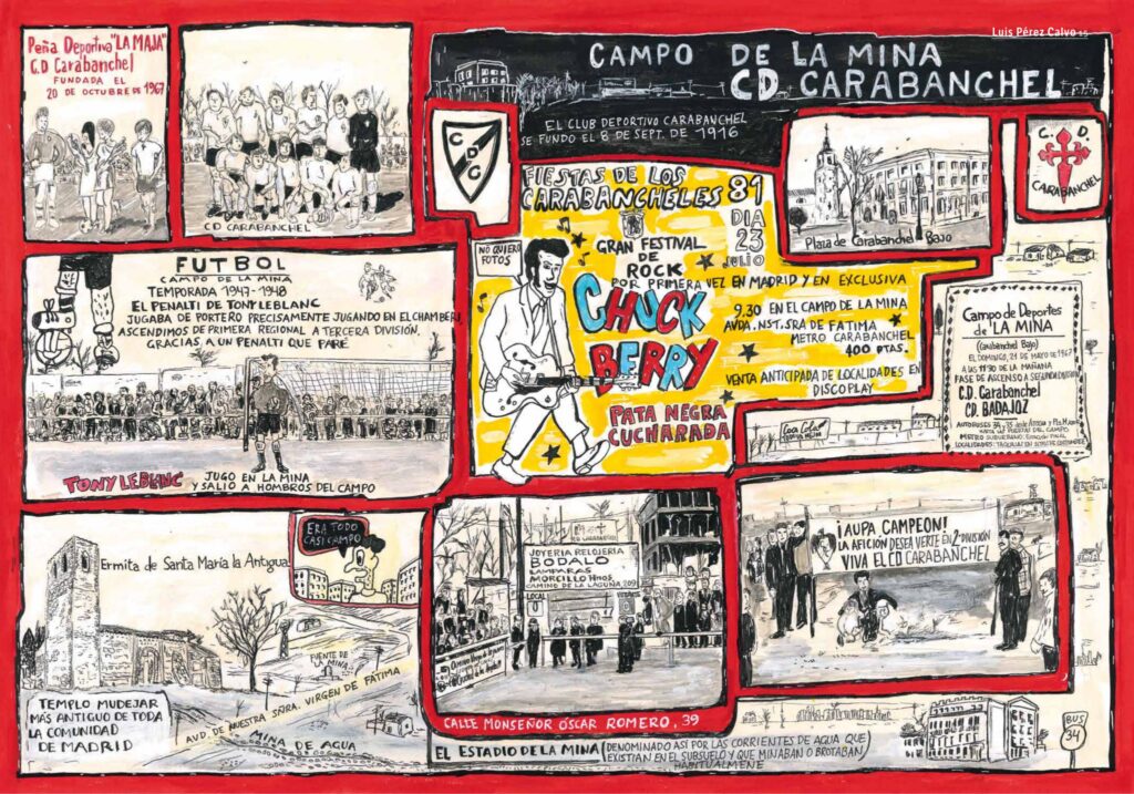 Viñetas del CD Carabanchel de la revista eme21mag
