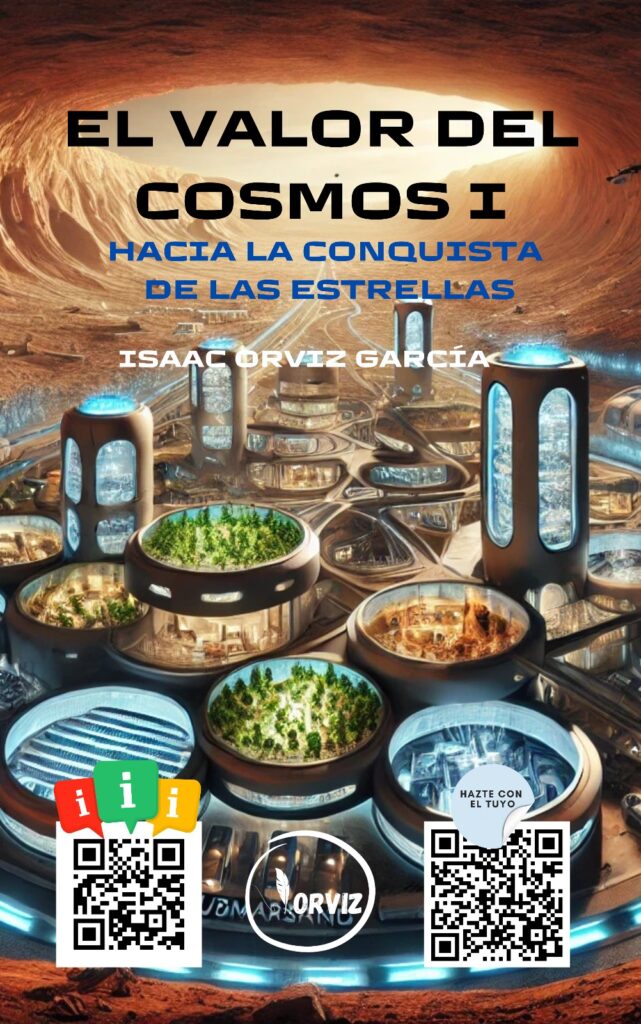 Imagen de un lugar futurista en el espacio