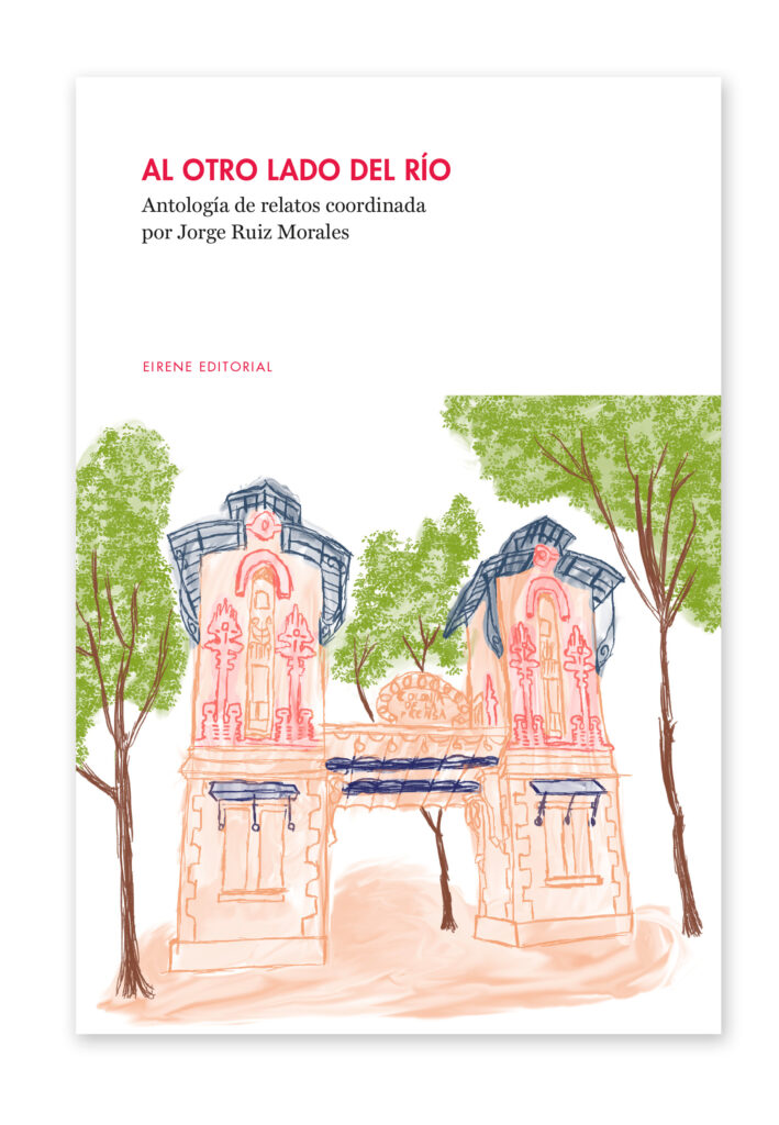 ilustración de Puerta Bonita en la portada del libro Al otro lado del río