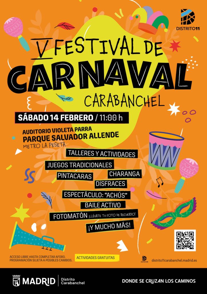 Cartel del V Festival de Carnaval de Carabanchel