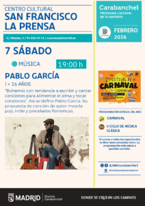 Cartel del concierto de Pablo García