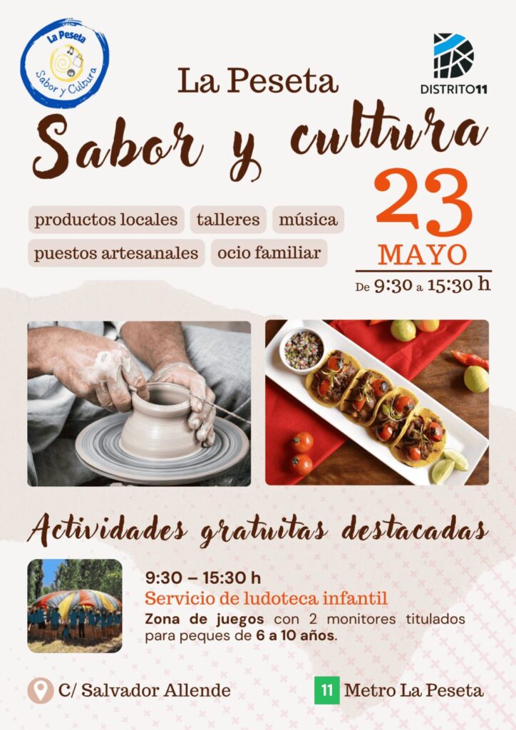 cartel de sabor y cultura La peseta