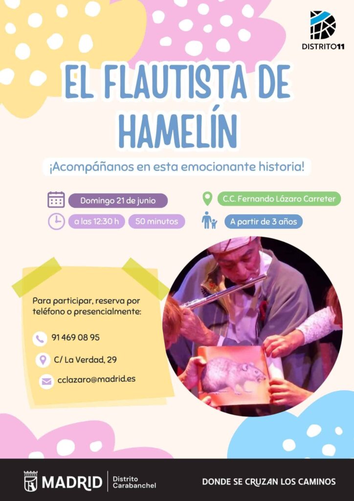 Cartel el flautista de hamelín