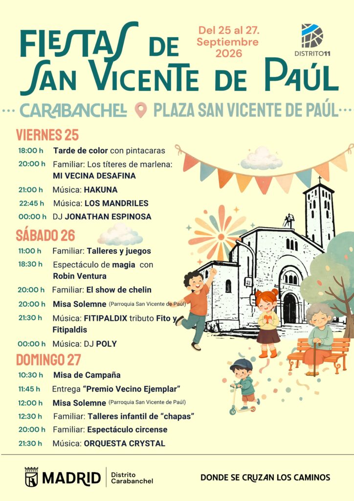 Cartel de las fiestas de san vicente paúl