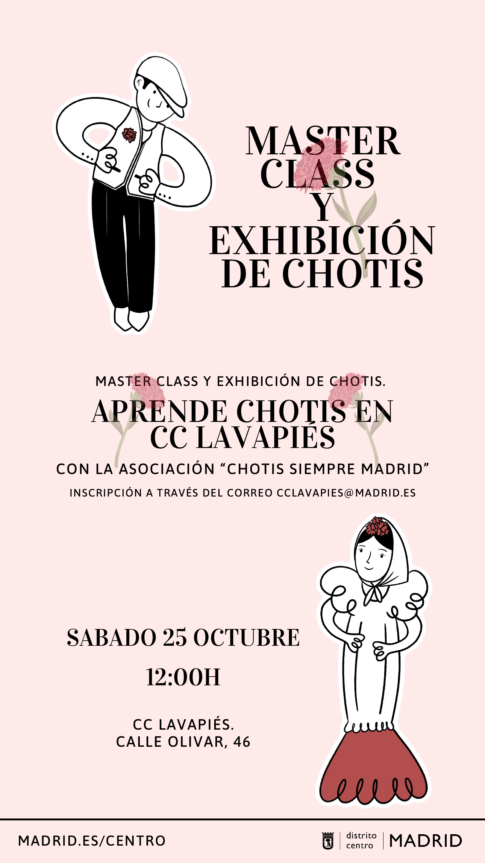 Cartel informativo de la master de chotis