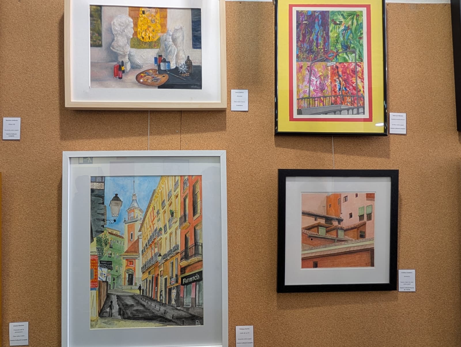 Cuatro cuadros de la exposición "Lavapiés"