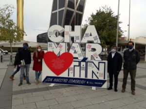 La concejala de Chamartín, Sonia Cea y representantes de las asociaciones de comerciantes de Chamartín