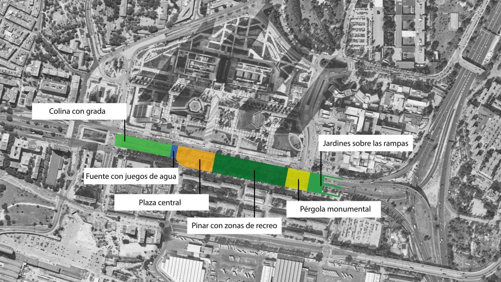 Plano de zonificación del soterramiento de Castellana