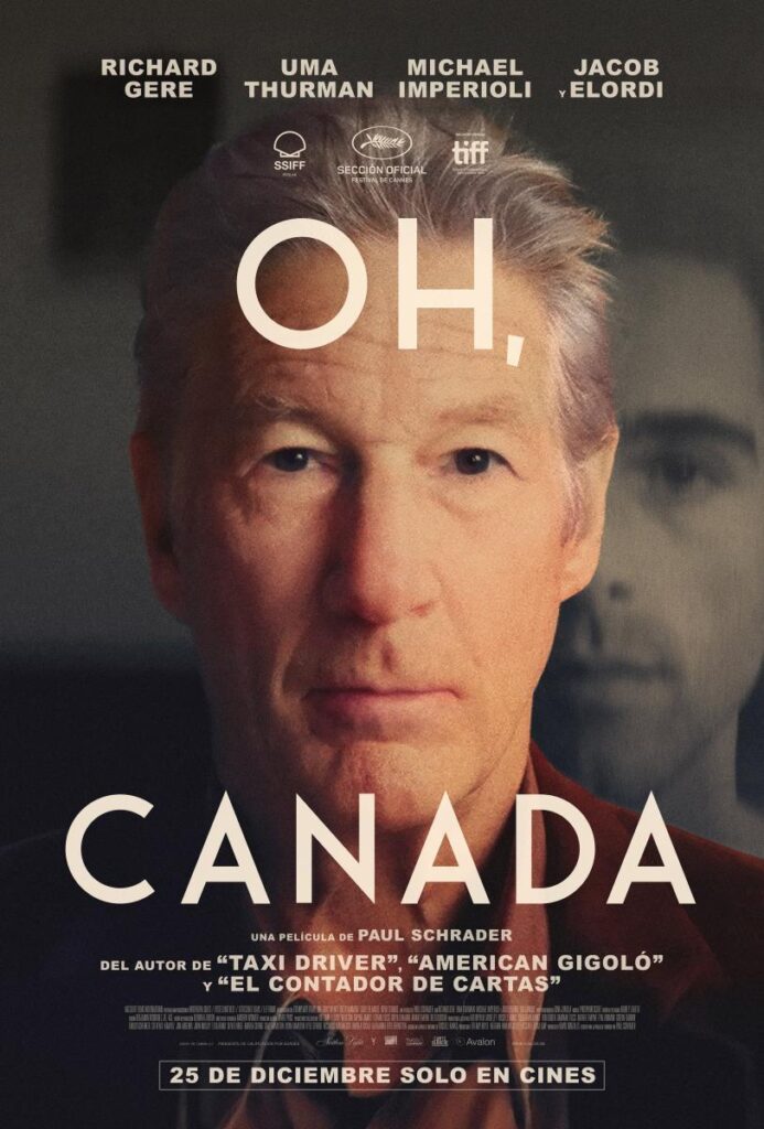 Richard Gere en un primer plano en el cartel de la película Oh Canada