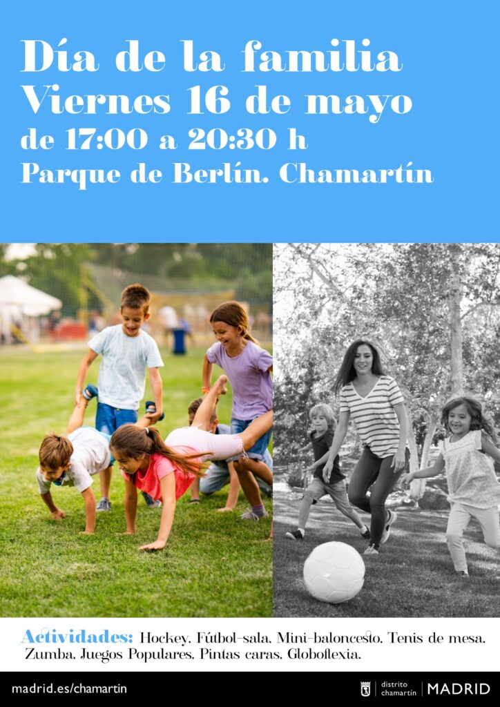 Familias jugando a juegos tradicionales en un parque