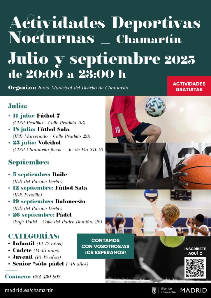 Cartel Actividades Deportivas Nocturnas