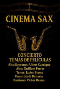 Cartel con dos saxofones