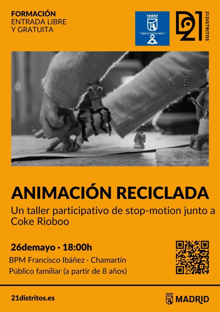 Cartel del taller de animación stop motion