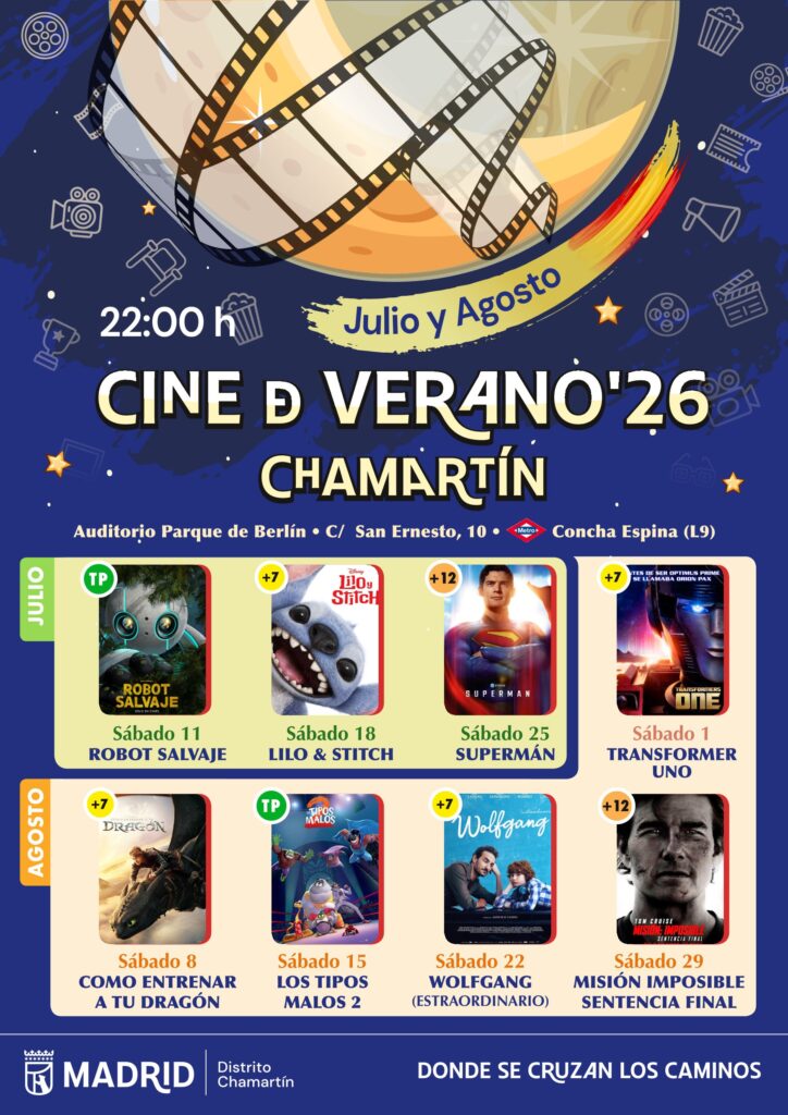 Cartel del cine de verano de Chamartín