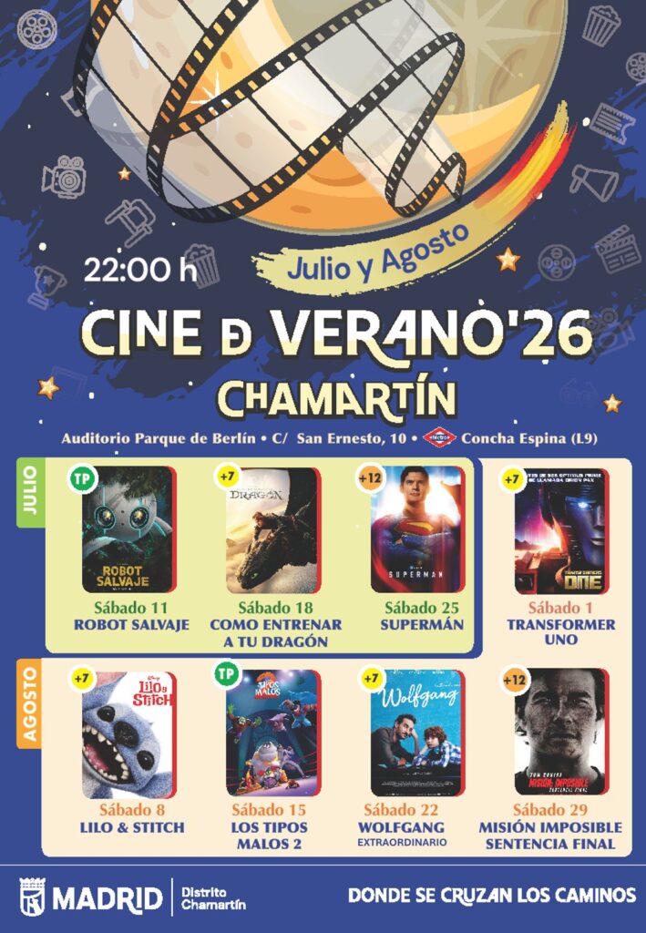 Cartel del cine de verano de Chamartín