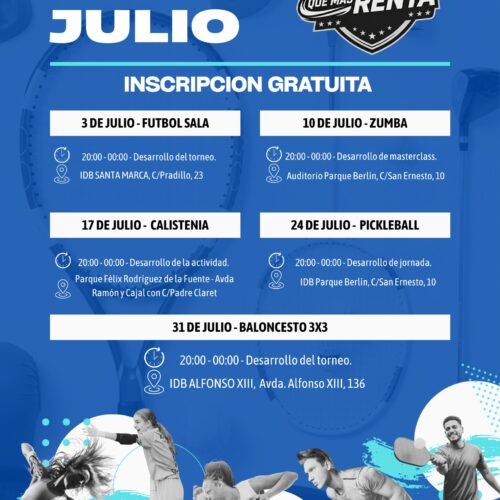 Programación del mes de julio de la noche que más renta