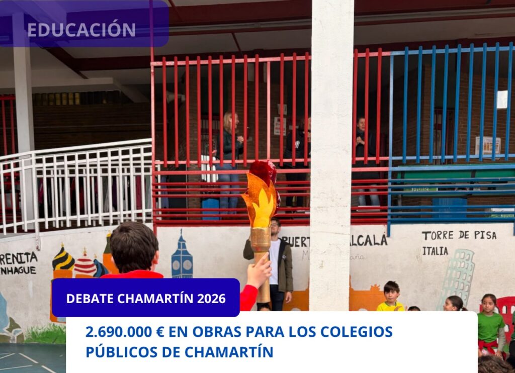 Explicación de las obras en los colegios de Chamartín