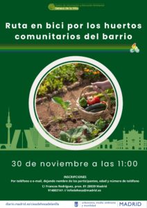 Ruta en bici por los huertos comunitarios del barrio @ CIEA Dehesa de la Villa