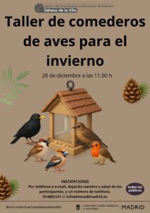 TALLER COMEDEROS DE AVES PARA EL INVIERNO @ CIEA Dehesa de la Villa