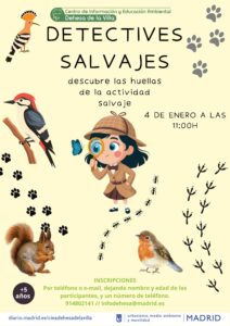 DETECTIVES SALVAJES:DESCUBRE LAS HUELLAS DE LOS ANIMALES SILVESTRES @ CIEA Dehesa de la Villa