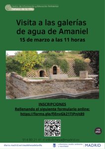 Visita Galerias Aguas de Amaniel @ CIEA Dehesa de la Villa
