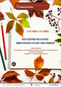 Paseo Ilustrado por las ramas. Dibujos botánicos de Juan Carlos Rodríguez @ CIEA Dehesa de la Villa
