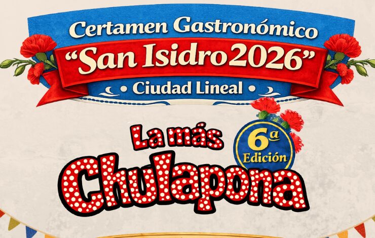 Fragmento del cartel del certamen gastronómico 'La más chulapona' de Ciudad Lineal en 2026