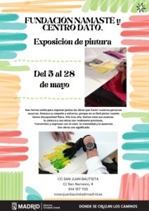 Cartel de la exposición 'Pintando y sintiendo', de la fundación Namasté y el centro DATO