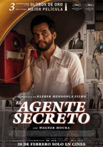 Cartel de película 'El agente secreto'. Cine de Verano de Ciudad Lineal