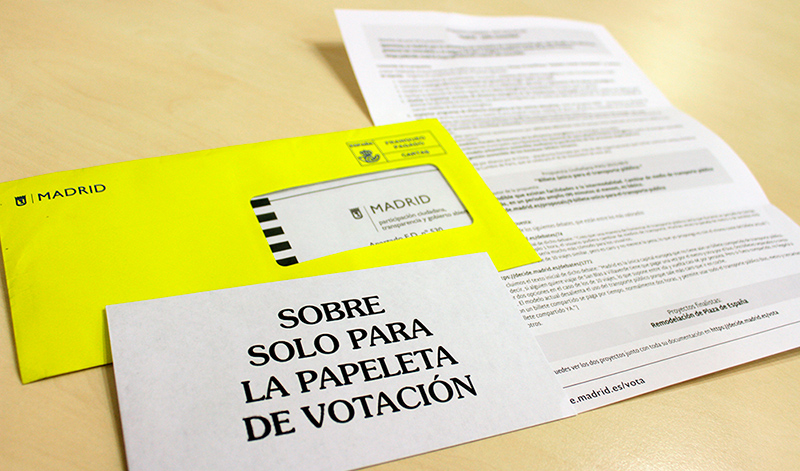 Cartas enviadas a la ciudadanía para la primera votación ciudadana.