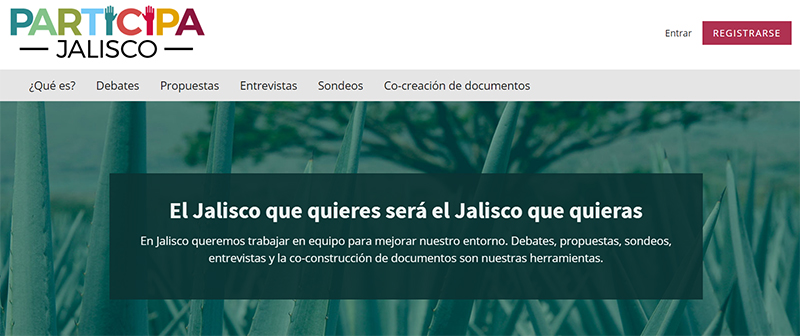 Web de Participa Jalisco