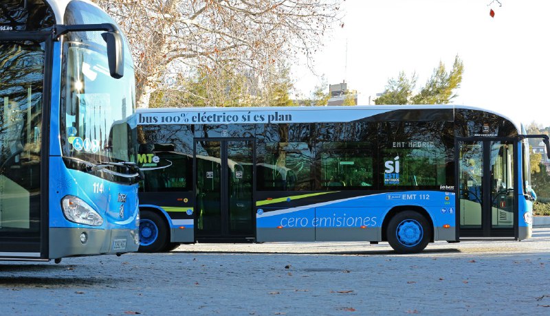Autobuses 'cero emisiones' de la EMT Madrid.