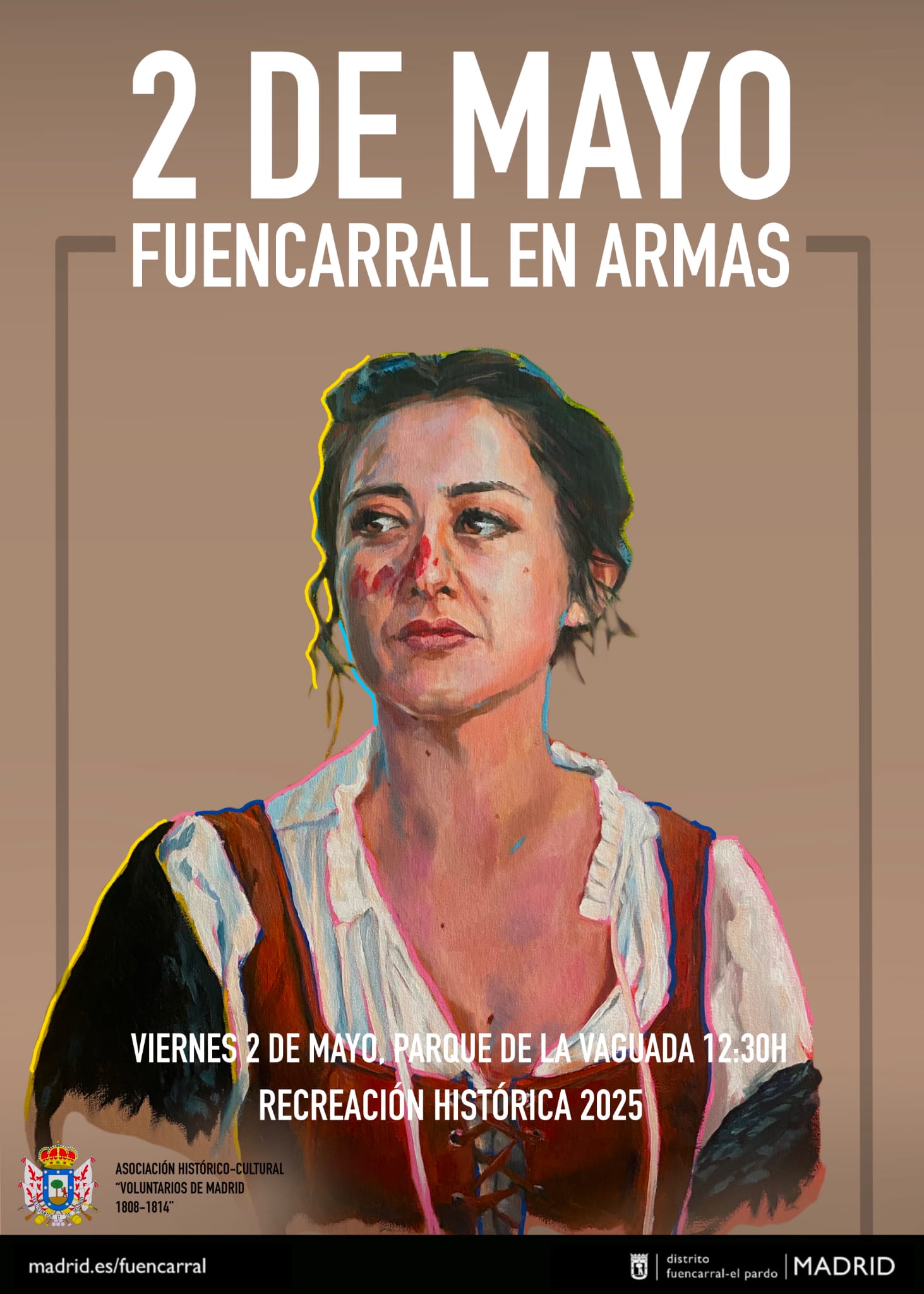Cartel de la Recreación histórica del 2 de mayo 'Fuencarral en Armas'