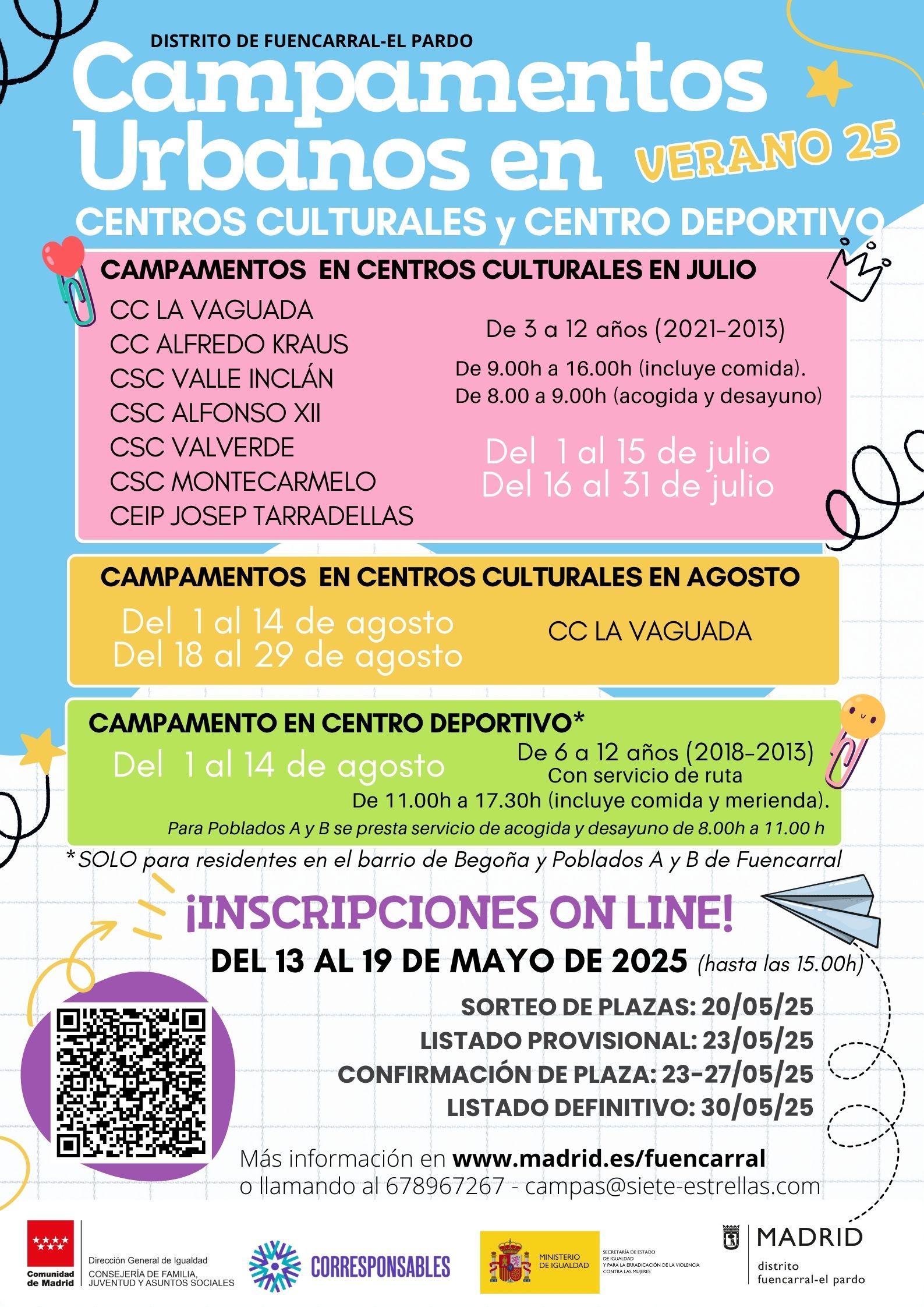 Campamento urbano de verano 2025 en Fuencarral-El Pardo