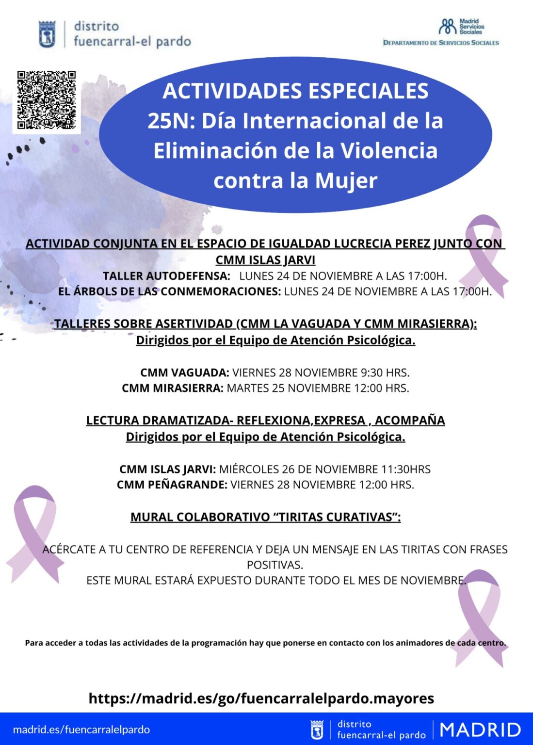 Multitud de actividades en torno al 25N en Fuencarral-El Pardo
