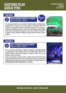 Conciertos en el auditorio Pilar García Peña