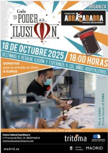 Cartel de la Gala solidaria de magia en el Centro Cultural Sanchinarro