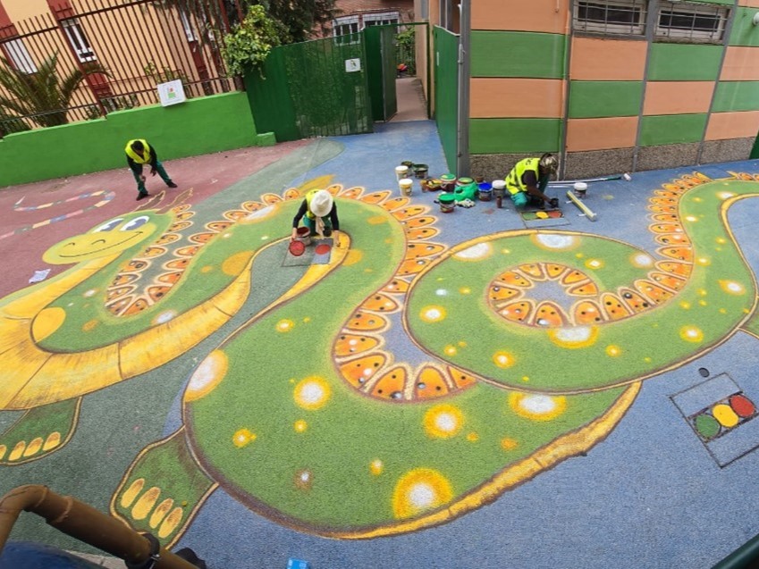 Pinturas de suelo en el CEIP Pérez de Ayala