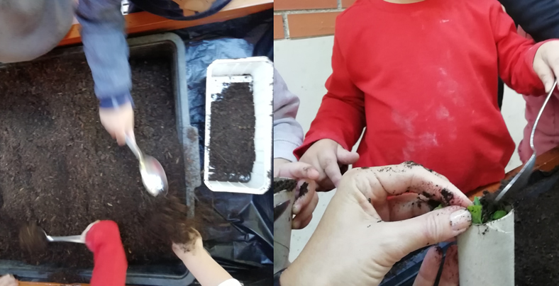 Actividades Escuela Infantil La Cornisa de la Red de Huertos Escolares Sostenibles de Madrid